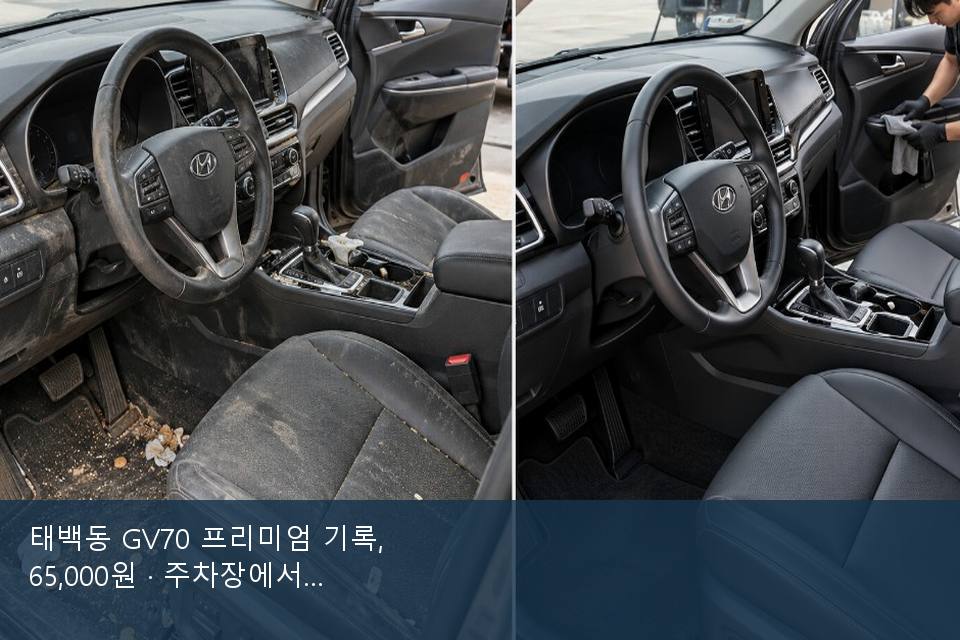 태백동 GV70 프리미엄 기록, 65,000원 · 주차장에서 부른 날